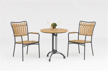 Cafesæt Grå/Artwood+ 2 stole